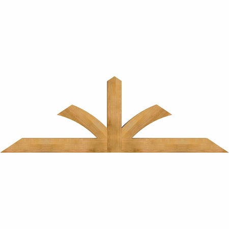 Ekena Millwork Richland Rough Sawn Timber Gable Bracket, Western Red Cedar, 96"W x 32"H x 6"D x 6"F, 8/12 Pitch GBW096X32X0606RIC00RWR